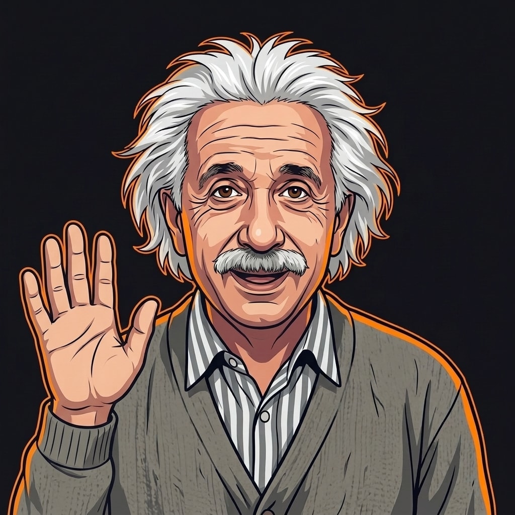 Albert Einstein, con el estilo de Trivana