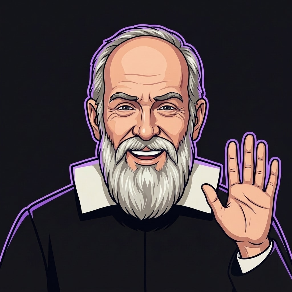 Galileo Galilei, con el estilo de Trivana