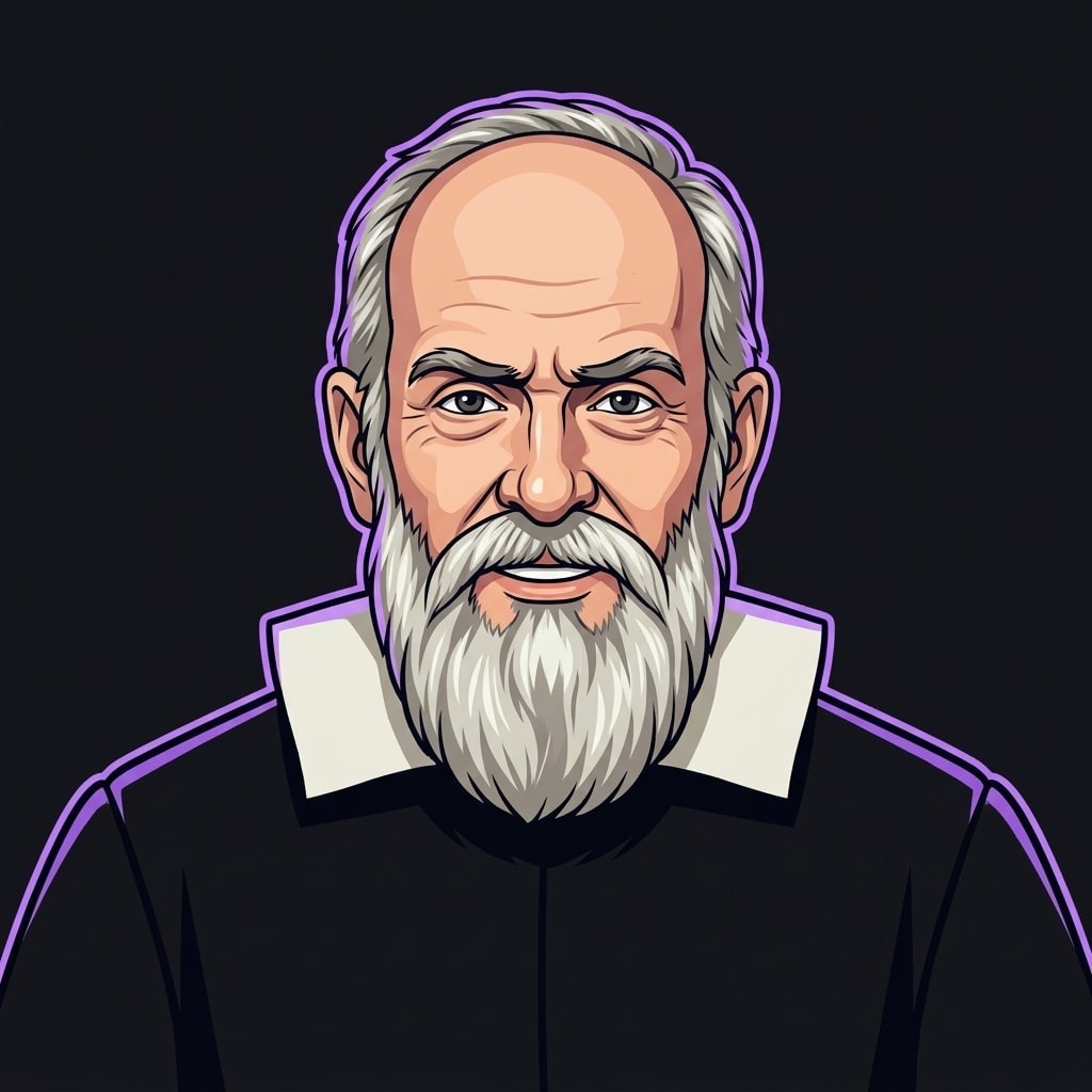 Galileo Galilei, con el estilo de Trivana