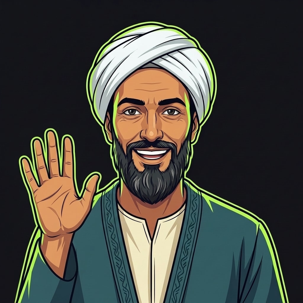 Ibn Sina, drawn in the Trivana cast style