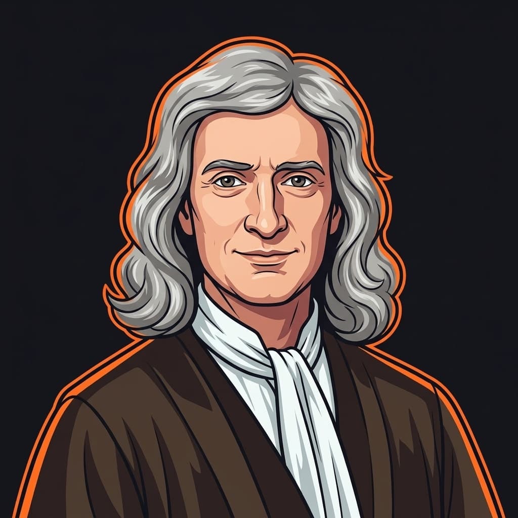 Isaac Newton, AI portrayal of a historical figure