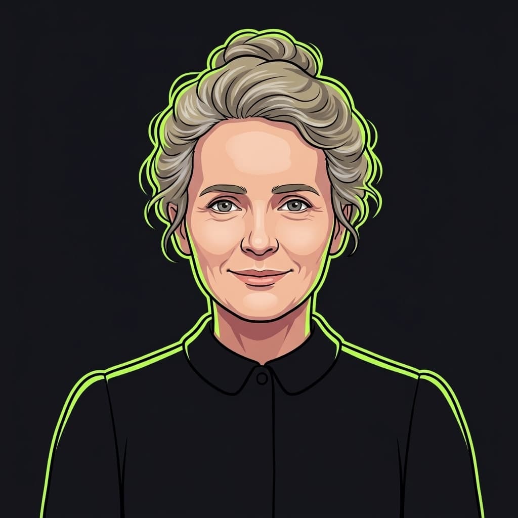 Marie Curie, AI portrayal of a historical figure