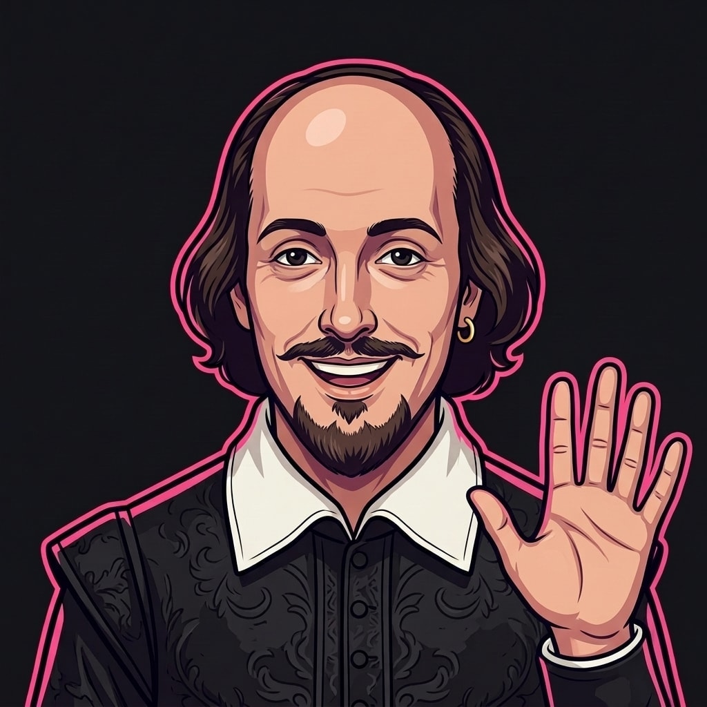 William Shakespeare, drawn in the Trivana cast style