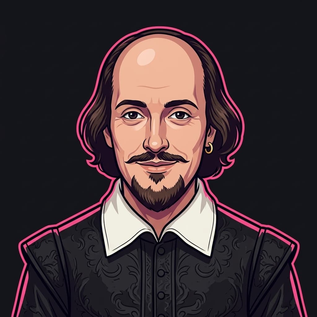 William Shakespeare, AI portrayal of a historical figure